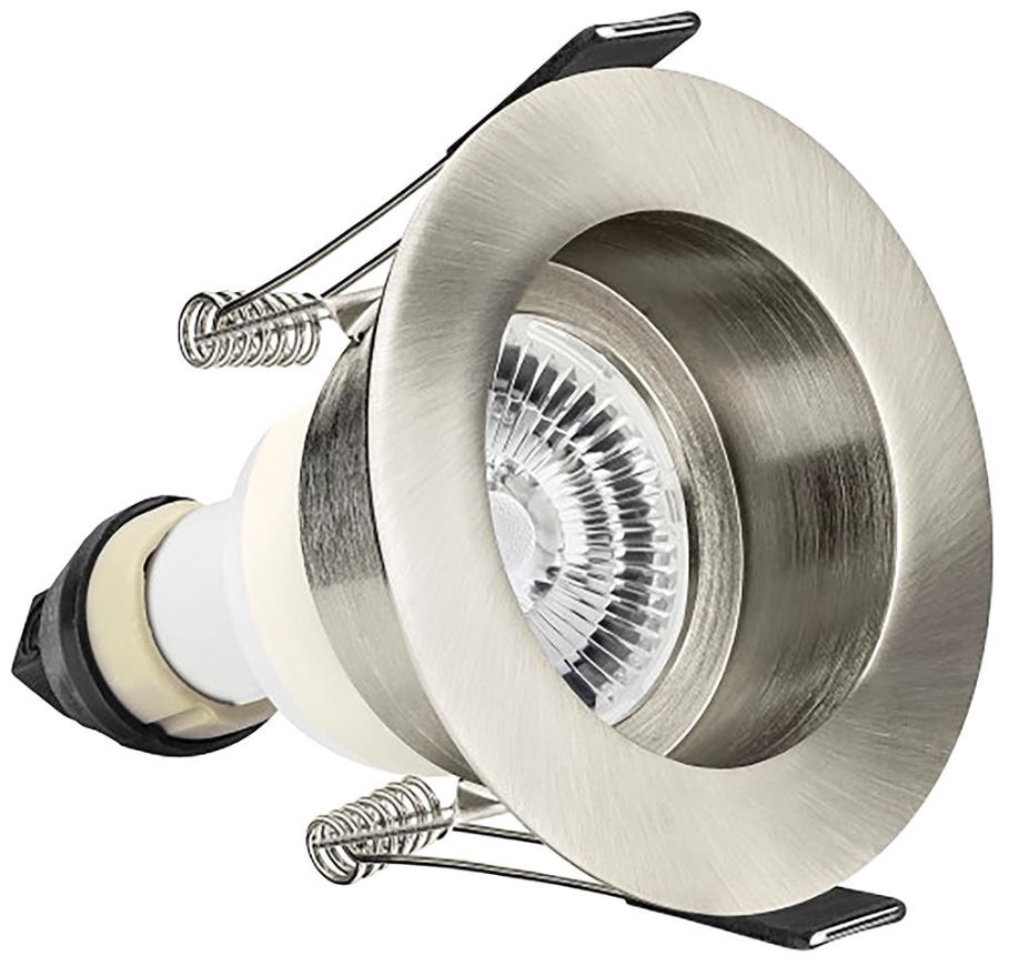INTEGRAL LED Evofire 방화등 다운라이트, IP65, 새틴 니켈