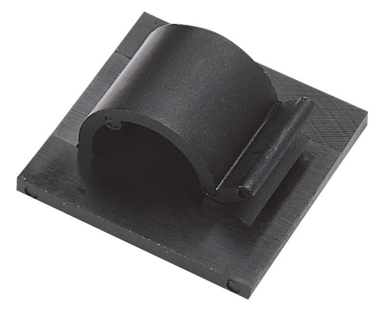 HELLERMANNTYTON Zelfklevende Nylon Kabelklemmen, Zwart, 14mm, 50 stuks
