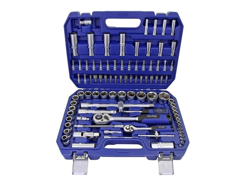 BlueSpot Tools 1/2in & 1/4in Metric Socket Set, 94-Piece