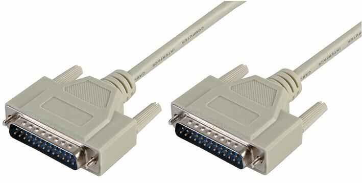 PRO SIGNAL DB25 オス-オス シリアルケーブル 1.5m グレー