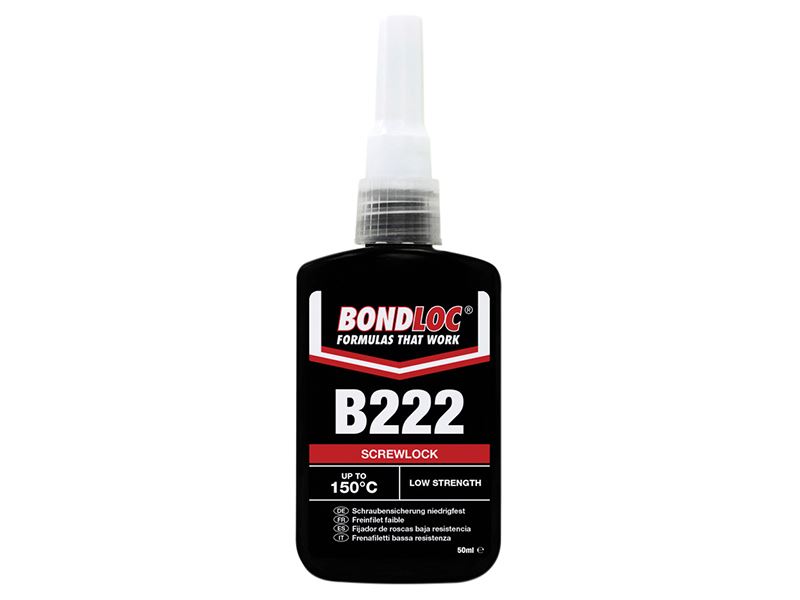 Bondloc B222 Low Strength Threadlocker, 50ml