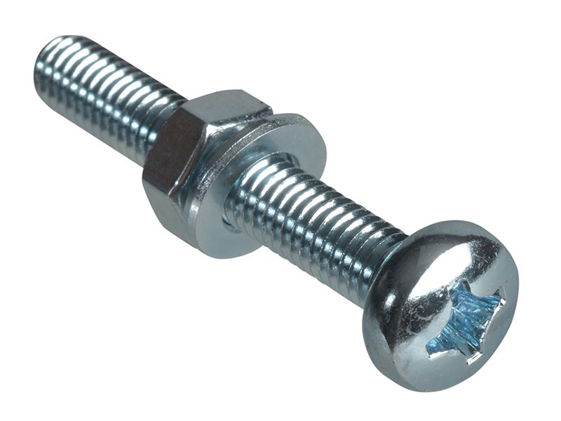 ForgeFix Šroub s válcovou hlavou a drážkou Pozi ZP, M6 x 40 mm, balení 20 ks