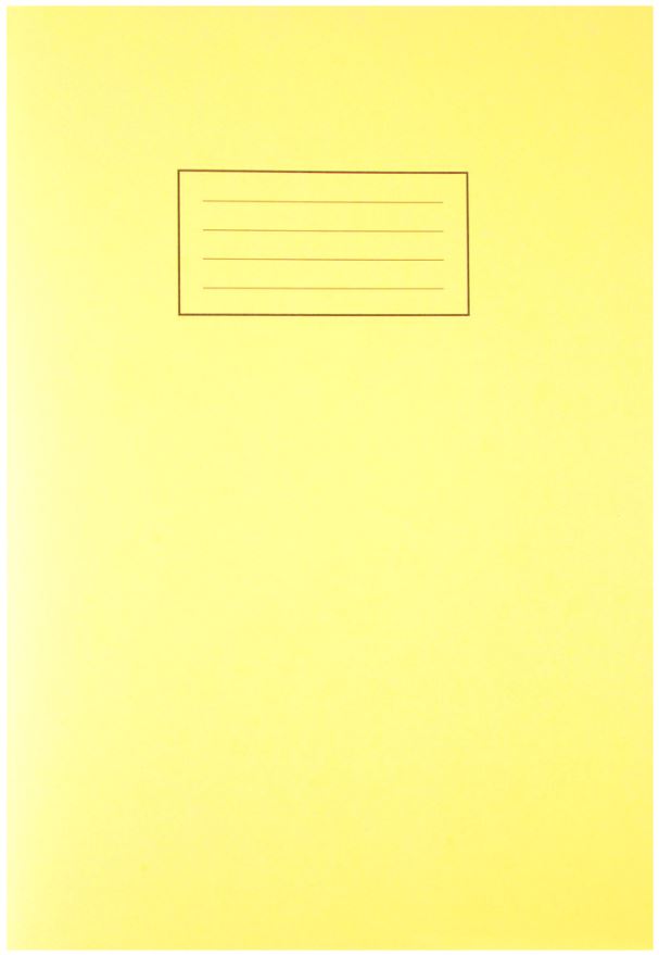 SILVINE Leabhar Cleachtadh A4 Líneáilte Buí, 80 Leathanach