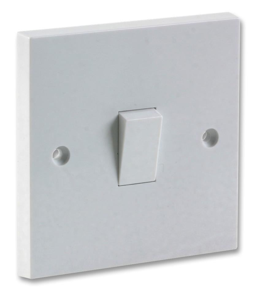 Interruttore Luce Monopolare PRO ELEC 1 Via, Bianco