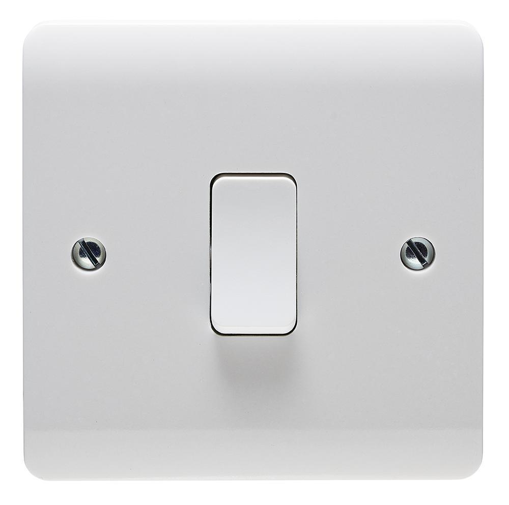CRABTREE Interruttore da Parete Intermedio Instinct, 10AX, Bianco