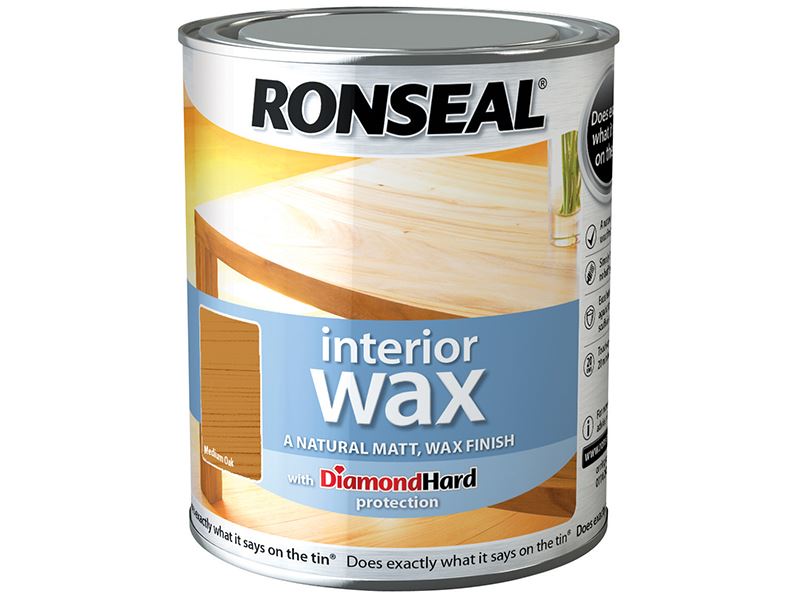Ronseal Interior Wax, Medium Oak, 750ml