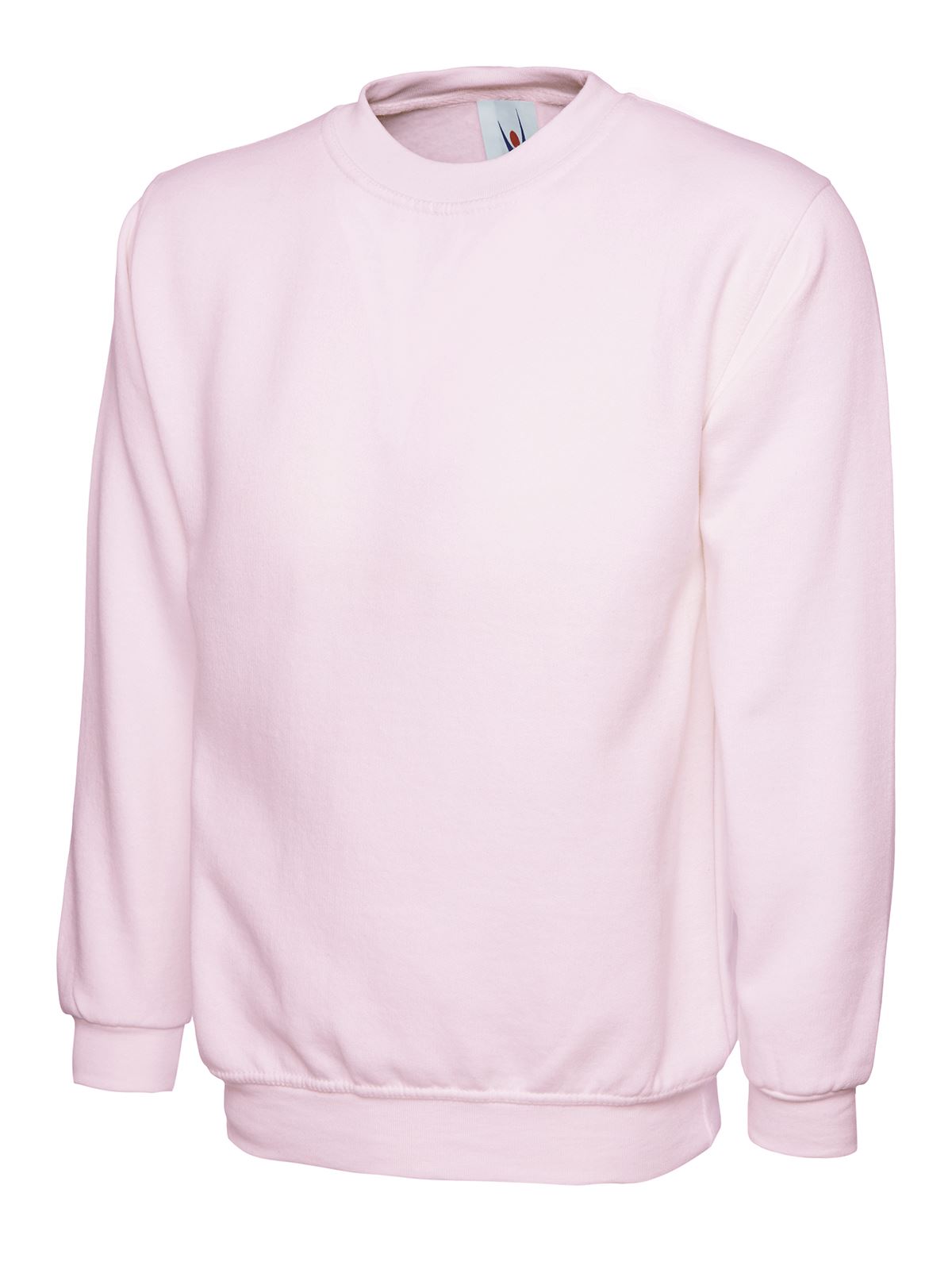 Uneek Unisex Classic Sweatshirt, 50% Πολυεστέρας 50% Βαμβάκι, Ροζ, 5XL