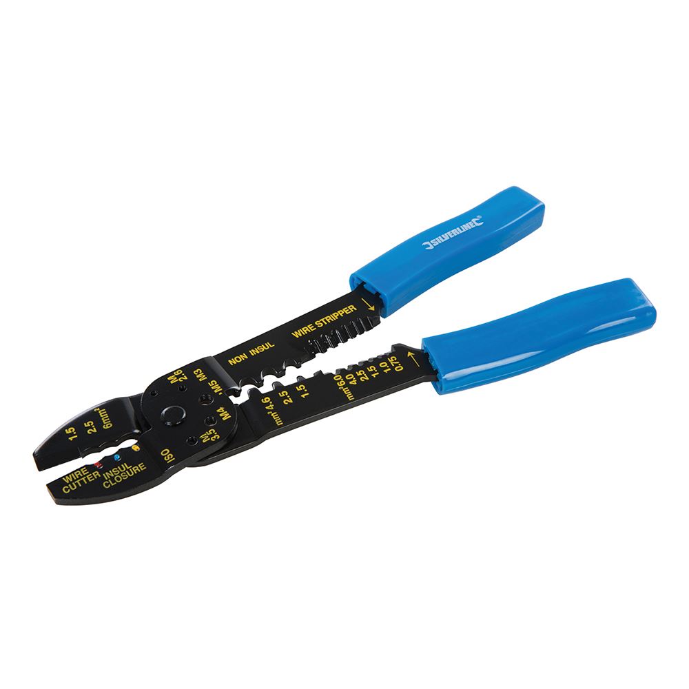 Silverline Crimping & Stripping Pliers, 230mm