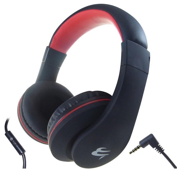 COMPUTER GEAR HP531 Mobile Headset with Mic & Remote, Black/Red