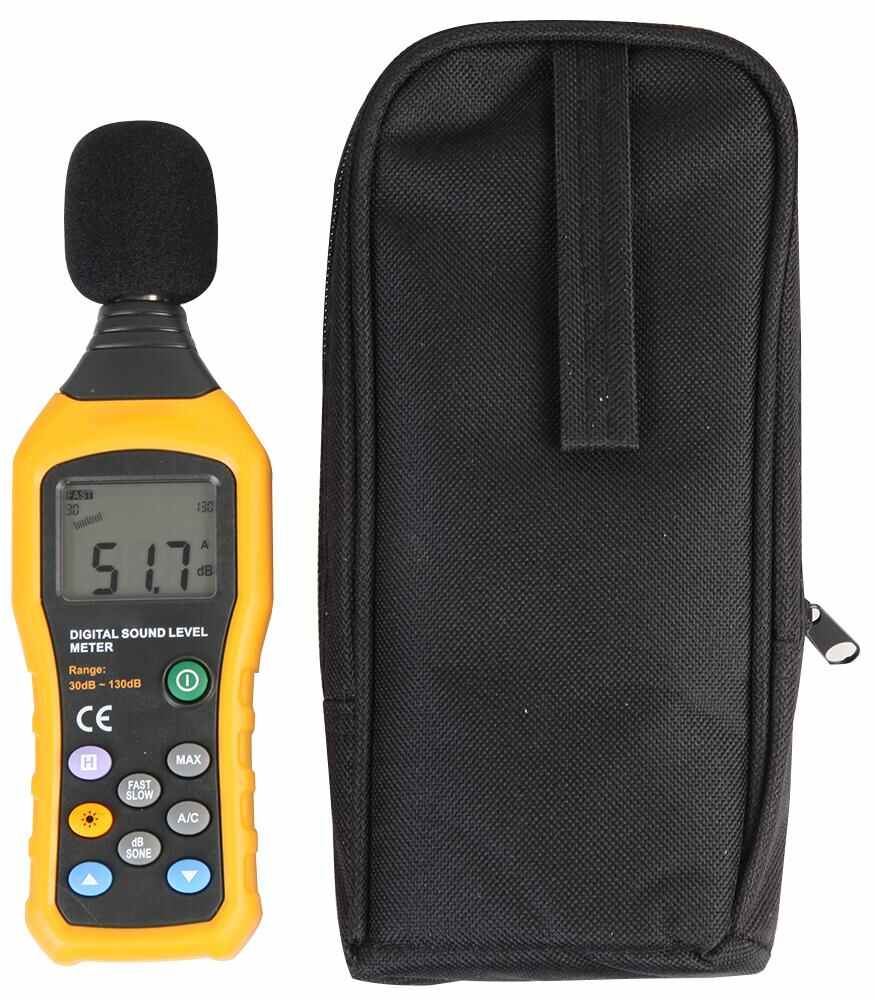 Duratool Sonomètre Numérique A/C, 30-130dB, Affichage LCD