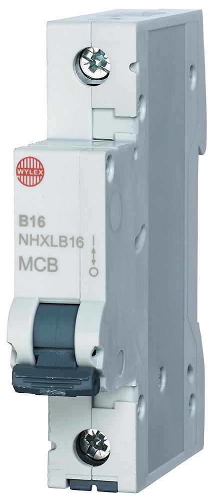 Wylex 16A Single Pole Type B MCB
