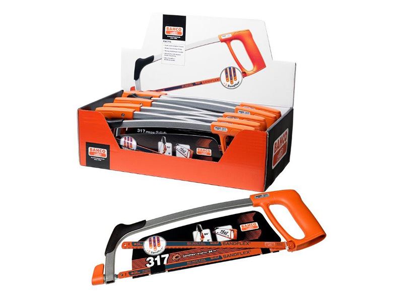 Bahco 317-10P Hacksaw Frame & Blade Display (10-Pack)