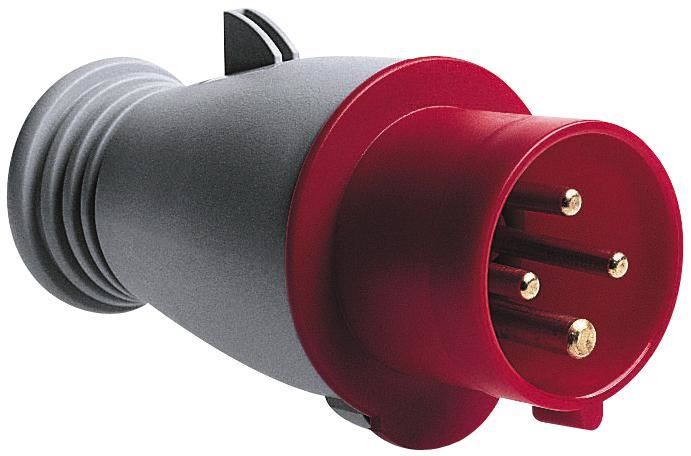 MK 32A Cable Mount CEE Plug, 3P+N+E, 415V, Red, IP44
