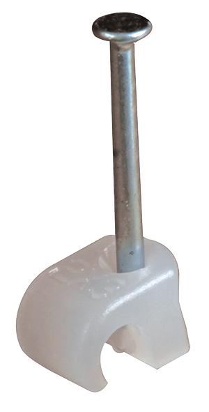 Concordia Technologies Round Cable Clips 5.6 x 2.9mm, Transparent, 100 Pack