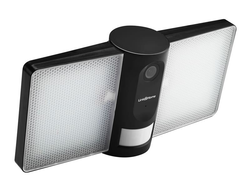 Link2Home 屋外用スマート防犯フラッドライトカメラ HD 録画機能付き