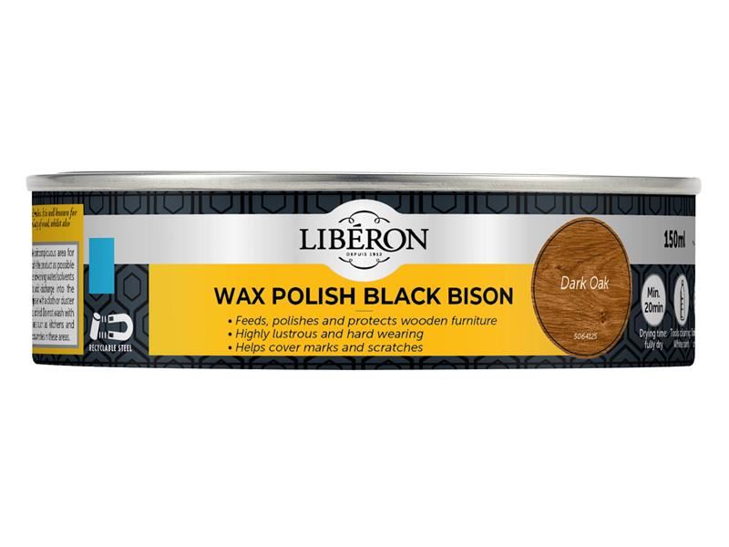 Liberon Black Bison Vosková pasta - Tmavý dub, 150ml