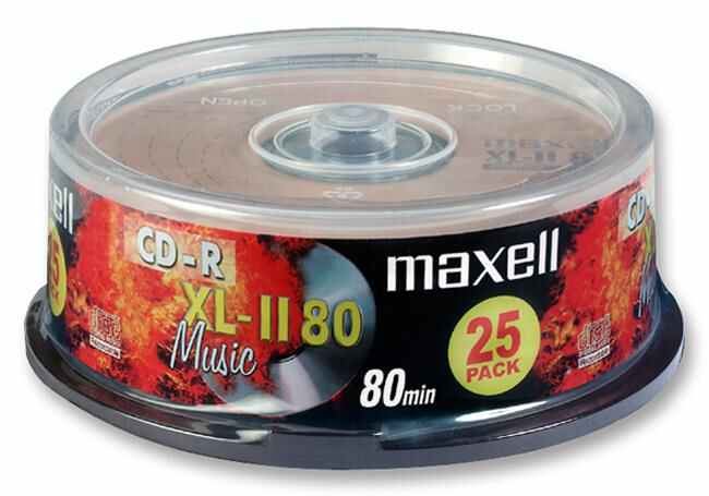 MAXELL CD-R XL-II Blanco Audio CD's (25 stuks)