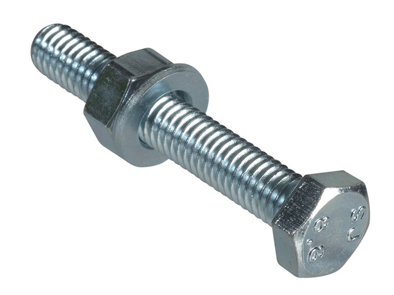 Vis de pression haute résistance ForgeFix ZP M6 x 40mm, lot de 8