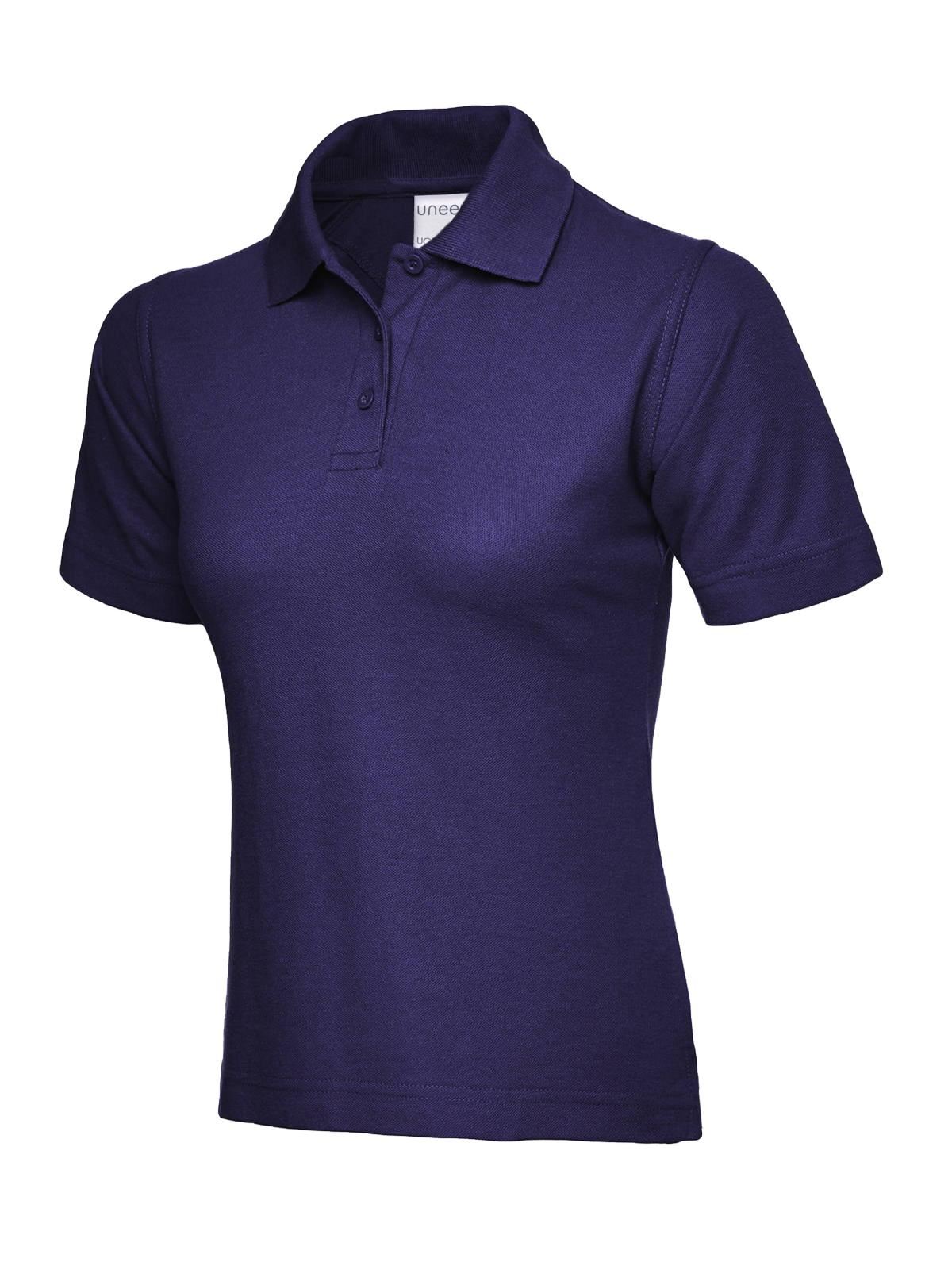 Uneek Ultra Cotton Unisex Polo Shirt - 100% Cotton, Purple, XS