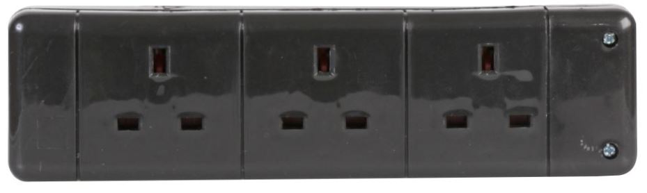PRO ELEC 3連式延長ソケット 13A ブラック