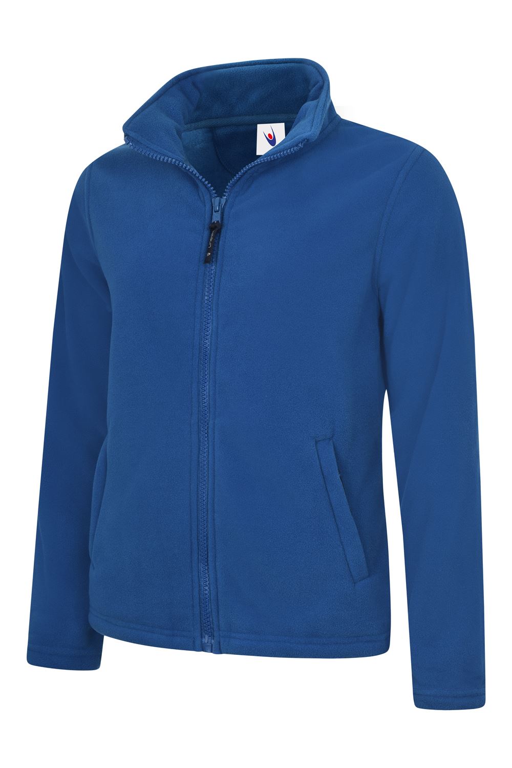 Uneek Vrouwen Klassieke Volle Rits Fleece Jacket - Koningsblauw, Maat M