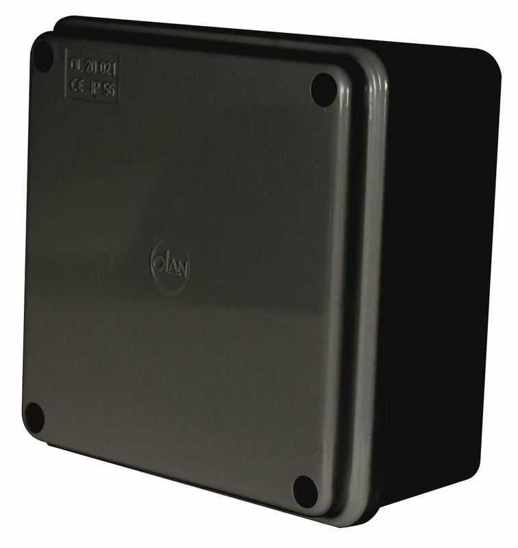 OLAN - IP56 黑色熱塑膠接線盒外殼 - 100x100x50毫米