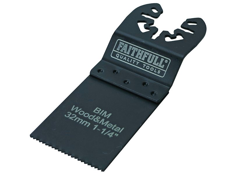 Faithfull - Lames bimétal à coupe rasante pour bois et métal, 32mm (Lot de 5)