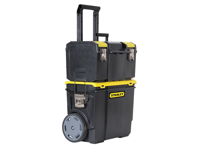 STANLEY® מרכז עבודה נייד 3 ב-1 עם ארגז כלים נשלף וארגז תיוק