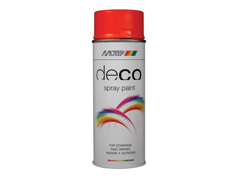 MOTIP Deco Spray Paint, High Gloss, Pure Orange, 400ml
