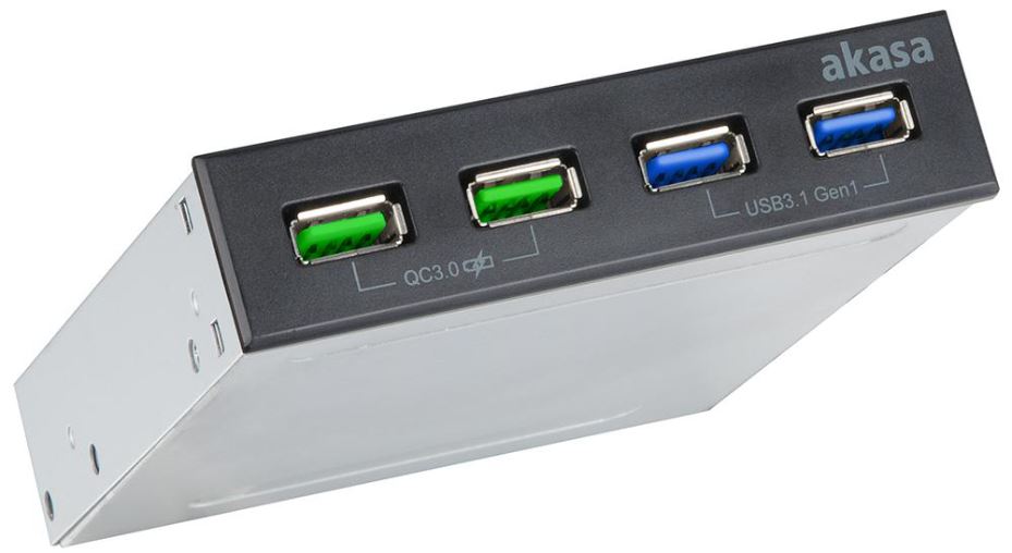 AKASA - USB 3.1 Gen 1 Interne 4-Port Hub & Lade-Panel