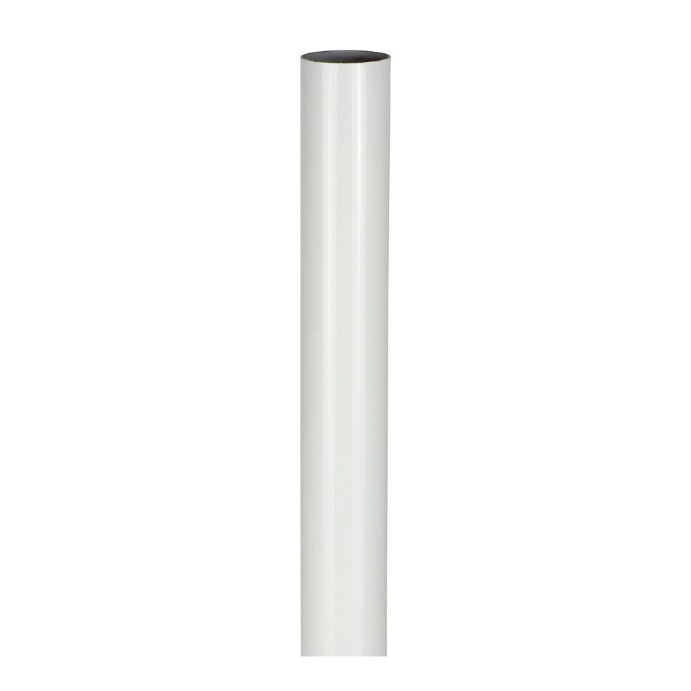 Timco White Round Wardrobe Rail, Steel, 25mm x 1.22m