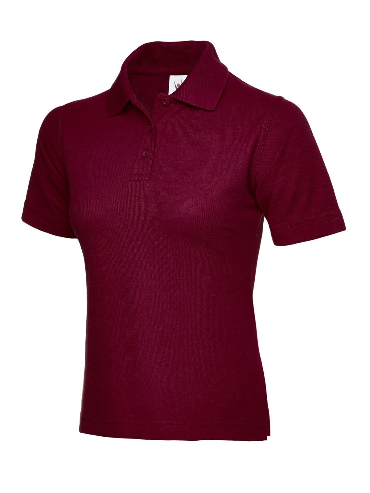 Uneek - Kemeja Polo Wanita Klasik - 50% Poliester 50% Kapas - Merah Marun - SaX