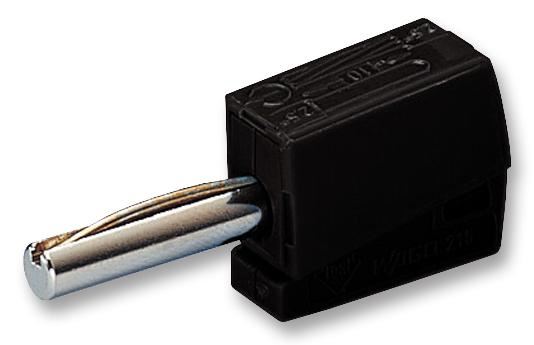 WAGO 4mm banánový konektor s CAGE CLAMP technologií, černý, 28-14AWG, 42V, 20A