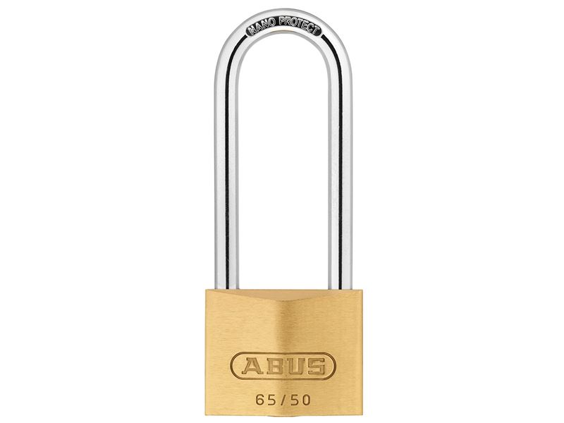 ABUS 65/50 Brass Padlock, 80mm Shackle, Security Level 6