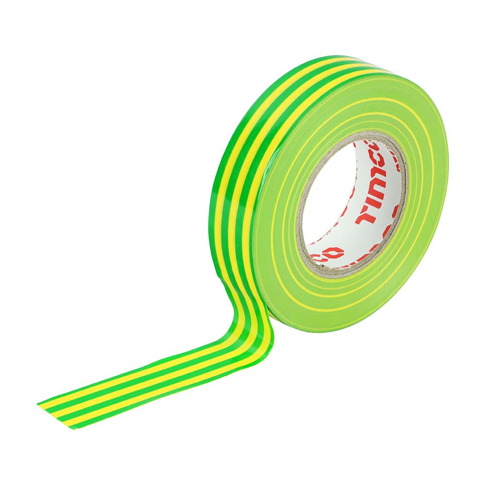 Timco - Pita Penebat PVC - Jalur Hijau & Kuning (Saiz 25m x 18mm - 10 Keping)