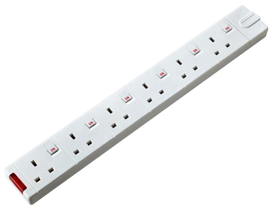 Masterplug - Επεκτάσιμη Πρίζα με 6 Ανεξάρτητους Διακόπτες