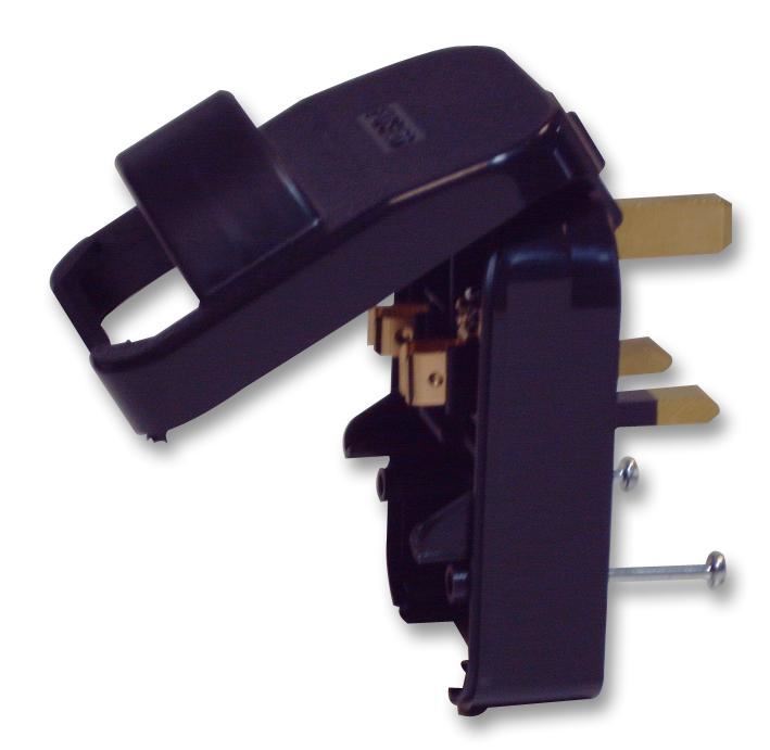 POWERCONNECTIONS Schuko to UK Converter Plug, 13A, Black
