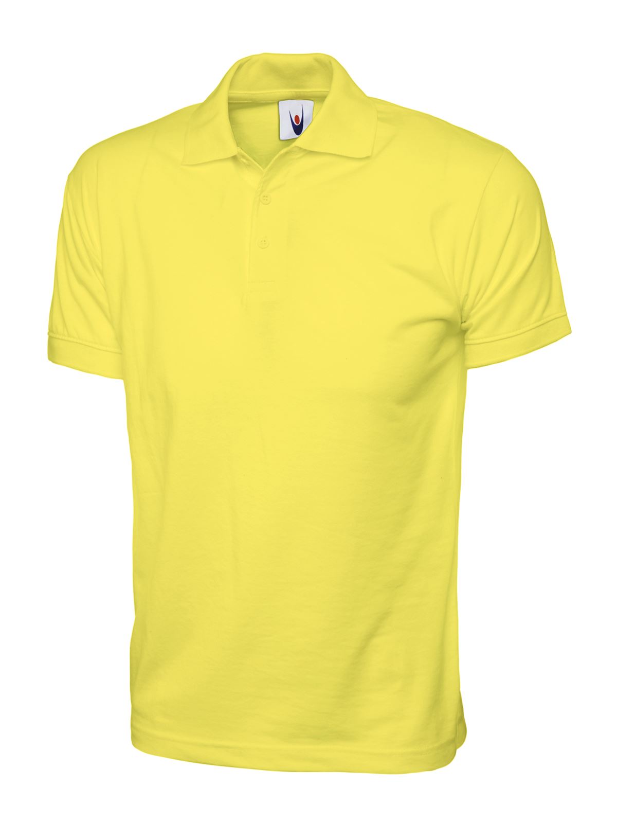 Uneek Unisex Jersey Polo Shirt - 100% Cotton, Yellow, XS