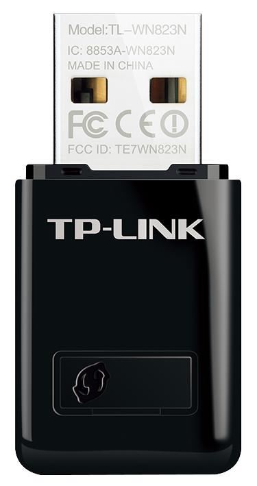 TP-LINK 300Mb/s Sócmhiniú Cianfhaire Sóchumhach USB Beag