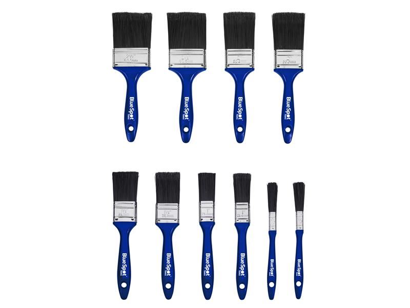 BlueSpot Tools Synthetic Paint Brush Set, 10-Piece
