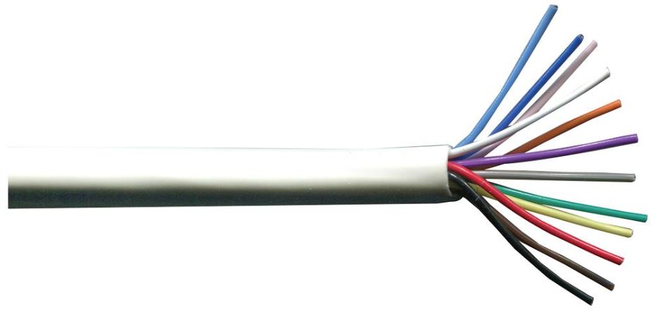PRO POWER Cabo de Alarme 12 Nucleares, 0,22mm², Branco, 100m