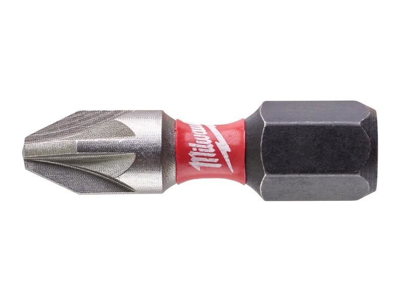 Milwaukee SHOCKWAVE™ PZ2 x 25mm Impact Bits (25 stuks)