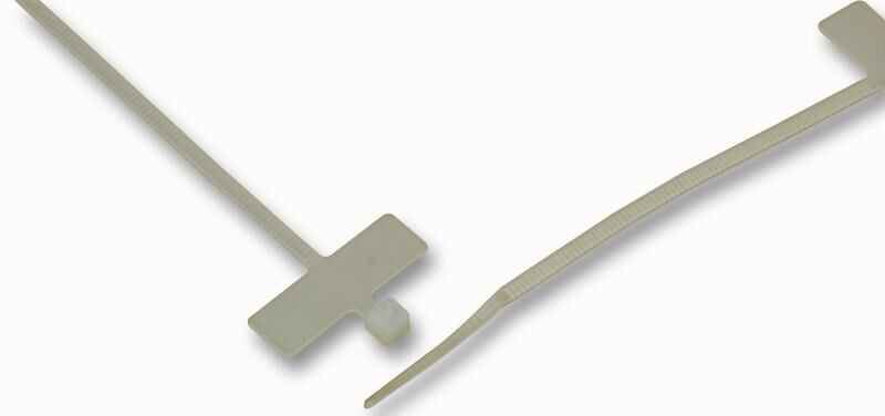 Pro Power Natural Nylon 6.6 Marker Ties, 100mm x 2.5mm, Pack of 100