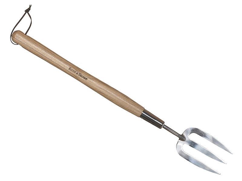 Kent & Stowe 스테인리스 스틸 핸드 보더 포크, FSC® 인증 애쉬 핸들, 60cm
