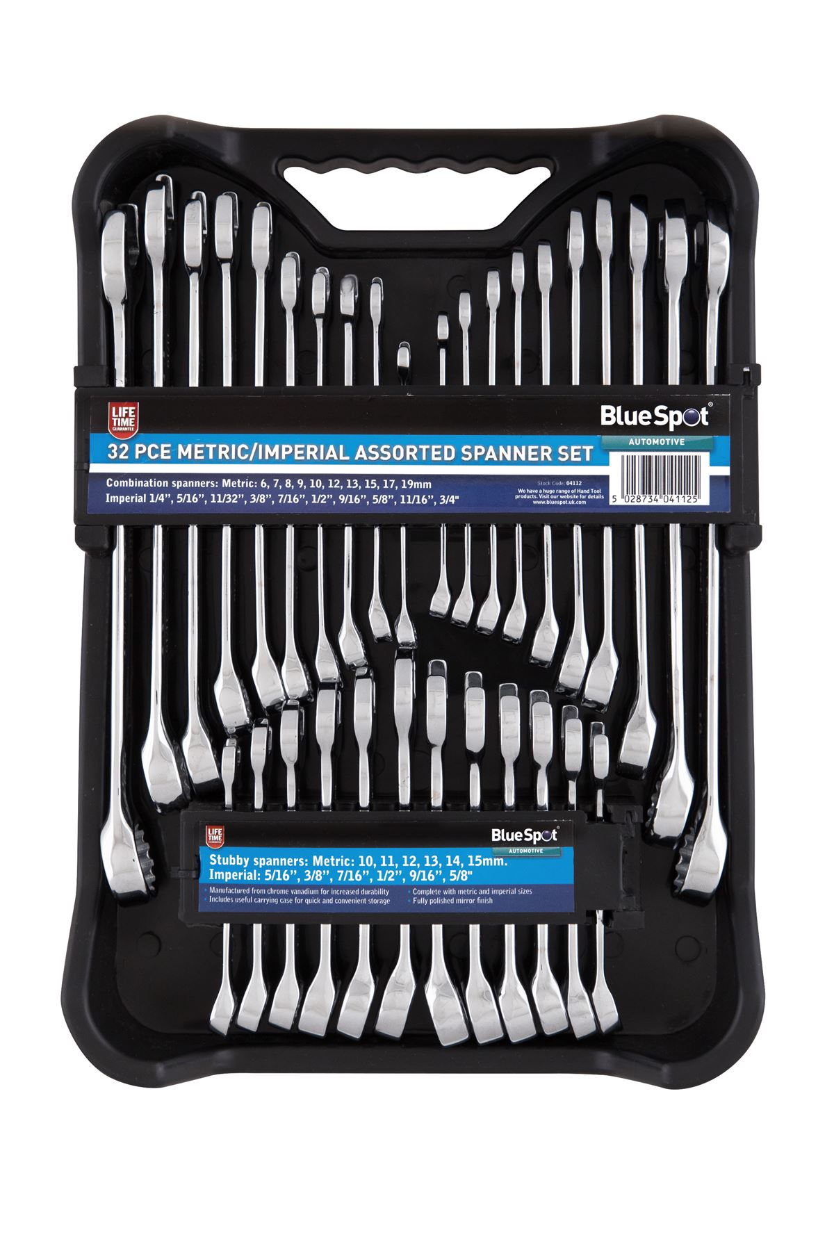 Blue Spot Tools - Σετ Πυργίσκων 32 Τεμαχίων, Μετρικό/Imperial, Χρωμοβανάδιο