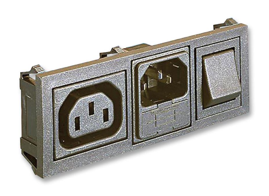 BULGIN IEC C14 Power Inlet with Polysnap and DP Switch