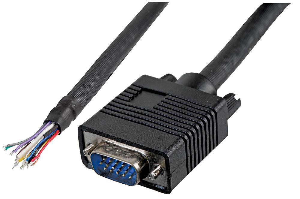 PRO SIGNAL Cavo VGA Maschio a Estremità Scoperte, 15m