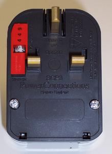 POWERCONNECTIONS Schuko to UK Plug Adapter, 5A, Black, Grounded
