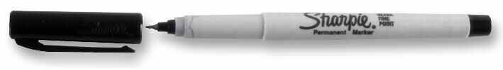 SHARPIE Ultra Fine Bullet Tip Permanent Marker Pens - Black, Pack of 2