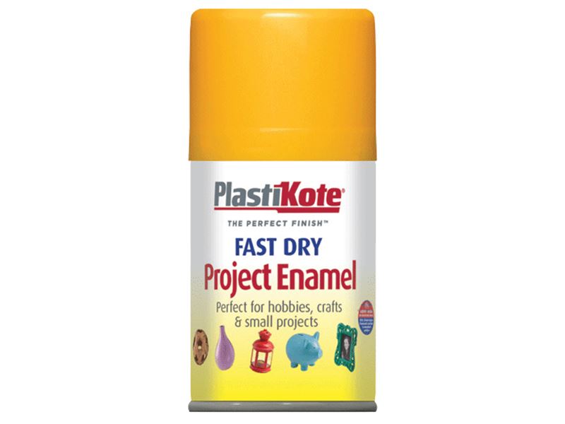 PlastiKote Peinture Enamel Spray Séchage Rapide - Jaune Soleil, 100ml